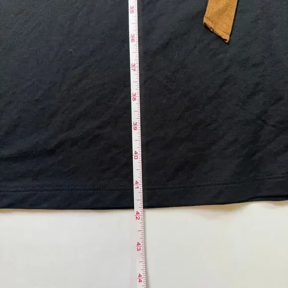 ZARA Black Long Sleeve Midi Dress with Camel Suede Belt NWT Size Small - Picture 9 of 12